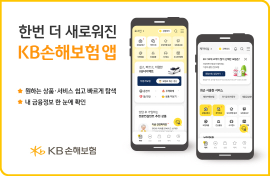 KB손해보험이 고객 사용성과 편의성을 고려해 플랫폼을 새롭게 개편했다. <KB손보 제공>